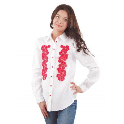 Embroidered blouse-shirt "Summer Blossom"